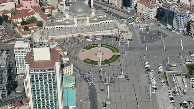 1 Mayıs'ta Taksim Meydanı drone ile görüntülendi
