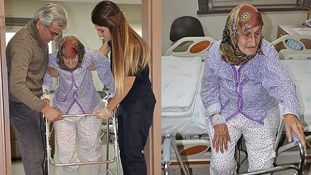 102 yaşında ameliyat oldu, ertesi gün yürüdü