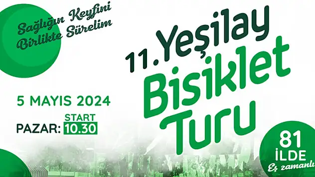 11. Yeşilay Bisiklet Turu 5 Mayıs'ta düzenlenecek