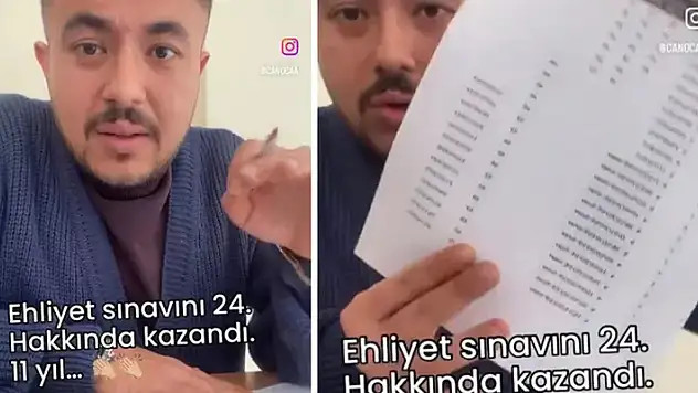 11 yıl boyunca 23. kez ehliyet sınavına girdi! Ancak 24. hakkında kazanabildi... '2012'de bir başlıyor arkadaşlar'
