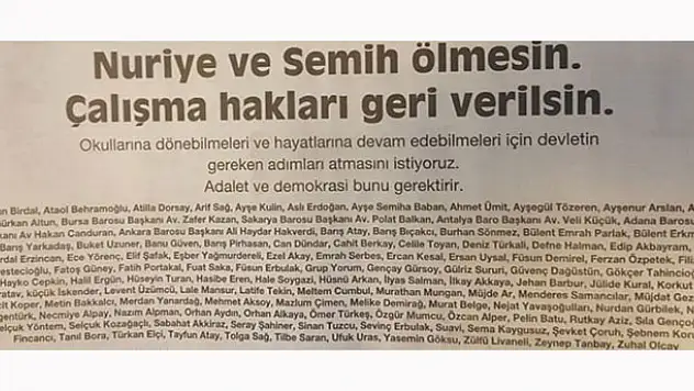 111 isimden teröre tam destek! İlan verdiler
