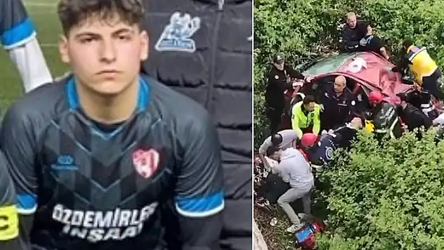 140 kilometre hızla istinat duvarından düşen otomobildeki futbolcu öldü
