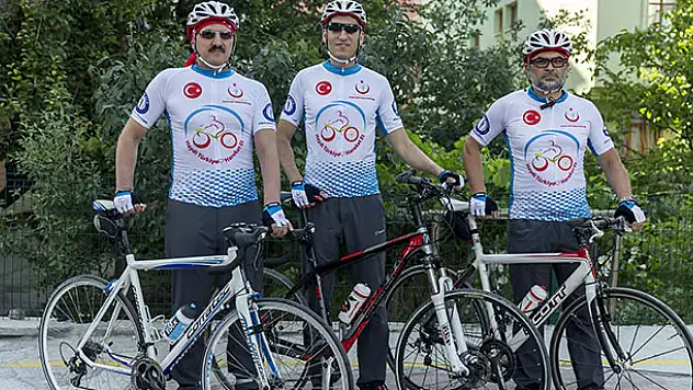 15 Temmuz şehitleri için bin 600 kilometre pedal çevirecekler