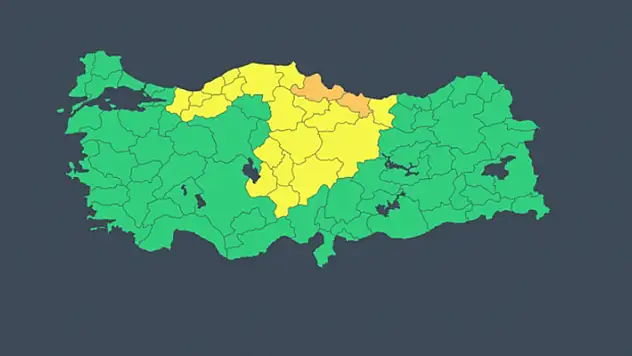 19 ile sarı, 2 ile turuncu uyarı: Sağanak geliyor
