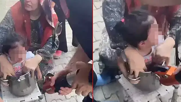 2 yaşındaki çocuk oyun oynarken düdüklü tencereye sıkıştı

