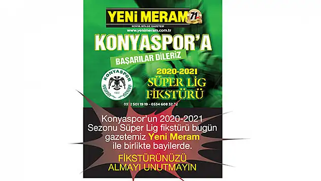 2020- 2021 Süper Lig fikstürünü almayı unutmayın!