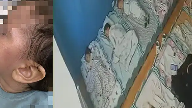 21 aylık bebeğe şiddet kameraya yansıdı