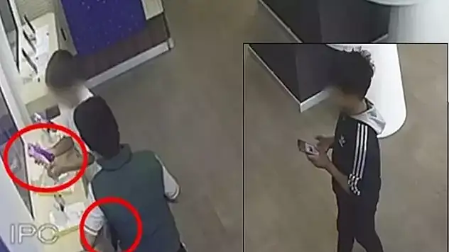 3 çocuk saniyeler içinde 195 bin lira değerinde telefon çaldı

