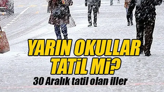 30 Aralık Cuma Konya'da okullar tatil mi? - Konya Valiliği açıkladı