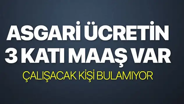 4 bin lira maaşla işçi bulunamıyor