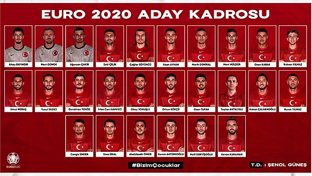 A Milli Futbol Takımı'nın EURO 2020 kadrosu belirlendi
