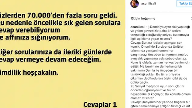 Acun Ilıcalı Survivor ile ilgili merak edilenleri açıkladı