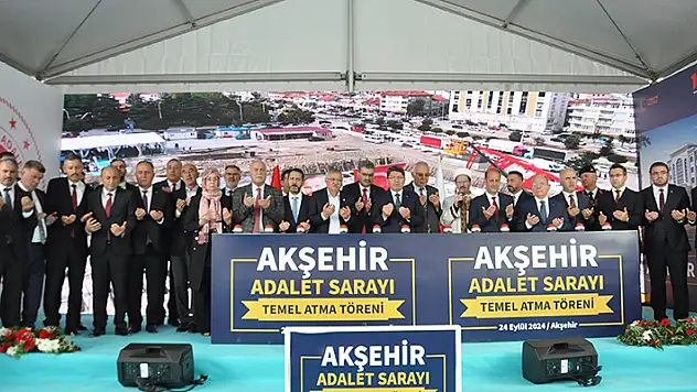 Adalet Bakanı Tunç, Akşehir Adalet Sarayı'nın temel atma töreninde konuştu
