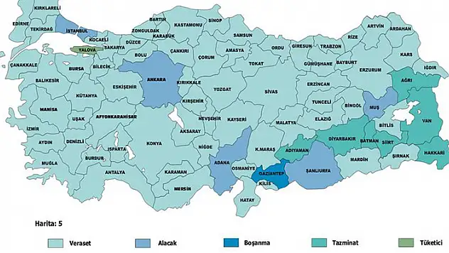 Adalet Bakanlığı, Türkiye'nin 'Dava Atlası'nı çıkardı
