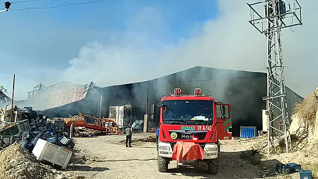 Adana'da narenciye paketleme tesisinde yangın
