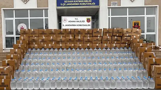Adana'da 3 bin litre sahte alkol ele geçirildi