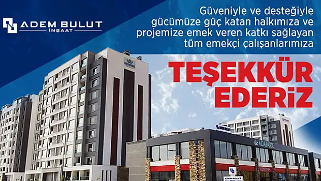 Adem Bulut İnşaat'tan çalışanlarına ve Konya halkına teşekkür