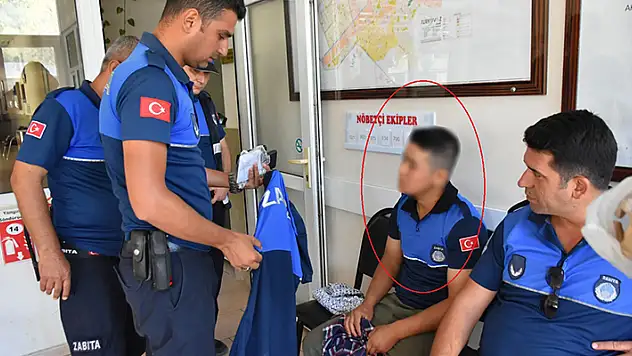Afgan kaçak, üzerinde zabıta kıyafetiyle yakalandı

