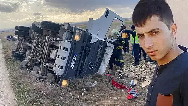 Afyonkarahisar'da beton mikseri devrildi, sürücü öldü