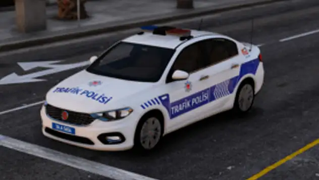 Afyonkarahisar'da bir polis aracına trafik cezası kesildi