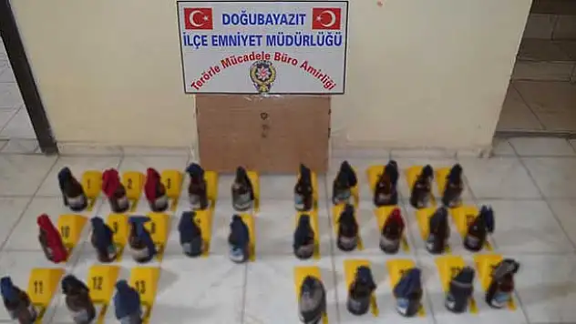Ağrı'da 52 molotofkokteyli ele geçirildi
