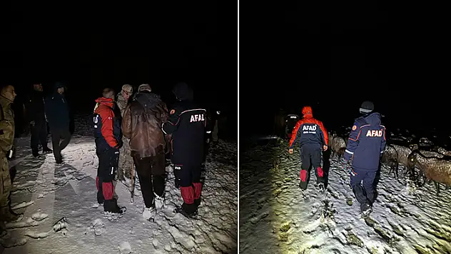 Ağrı'da mahsur kalan 3 çoban ve 3 bin küçükbaş, AFAD tarafından kurtarıldı

