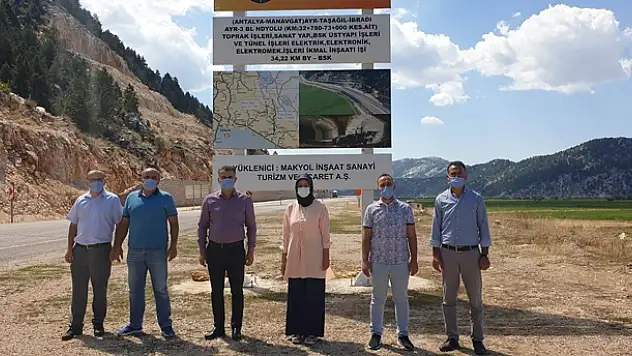 AK Parti Konya Milletvekili Samancı, yapımı süren yeni Konya-Antalya yolunda incelemede bulundu