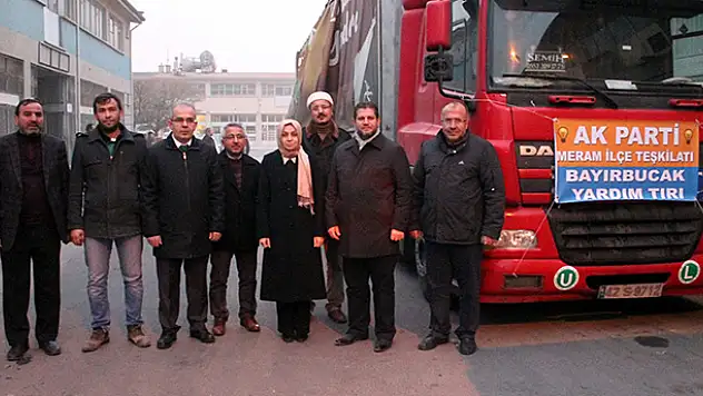 AK Parti Meram'dan Türkmenlere Yardım Tır'ı
