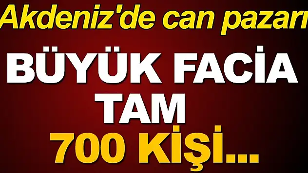 Akdeniz'de can pazarı