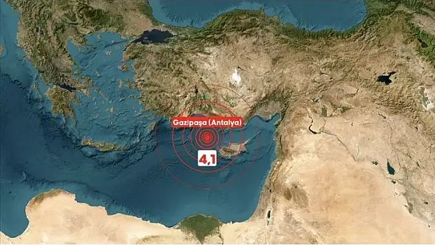 Akdeniz'de 4,1 büyüklüğünde deprem