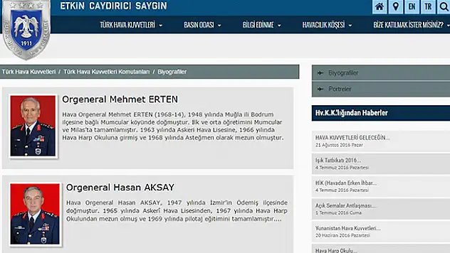 Akın Öztürk'ün adı silindi