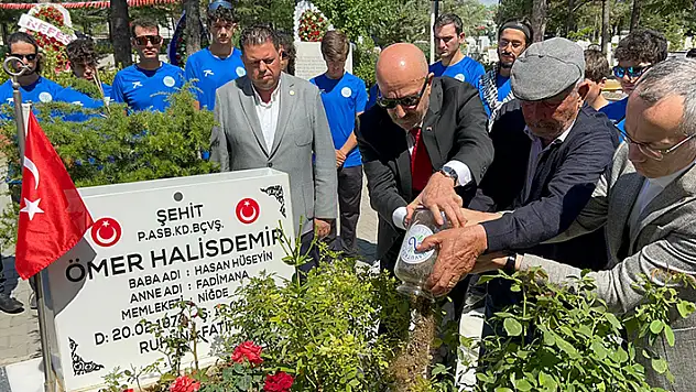 Aksakallı, Ömer Halisdemir'in mezarını ziyaret etti

