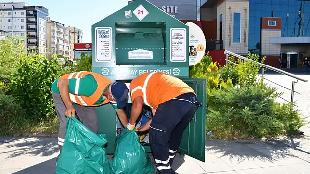 Aksaray Belediyesi 50 ton geri dönüşüm ürünü ekonomiye kazandırdı
