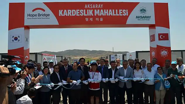 Aksaray Belediyesi ve Güney Kore Hope Bridge Derneği, Kahramanmaraş'ta konteyner kent açtı