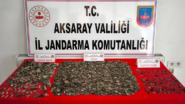 Aksaray'da 13 bin 949 sikke ele geçirildi
