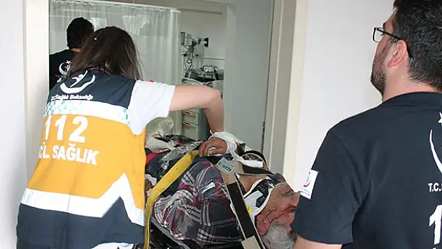 Aksaray'da 5. kattan düşen işçi ağır yaralandı