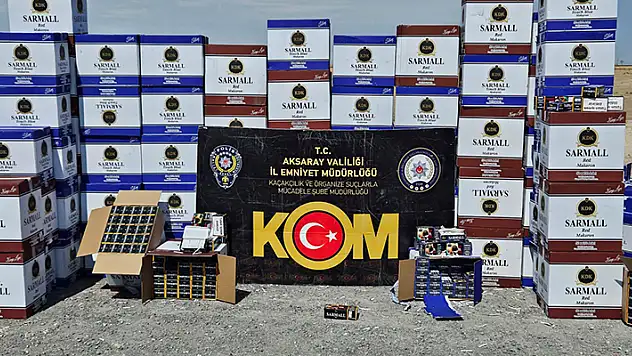Aksaray'da 6 milyon makaron ele geçirildi
