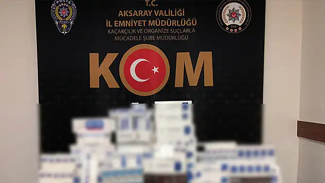 Aksaray'da bin 500 paket kaçak sigara ele geçirildi
