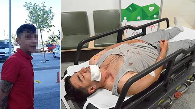 Aksaray'da dehşet! Otobüste ayağına bastığı yolcuyu darbedip, palayla yaraladı


