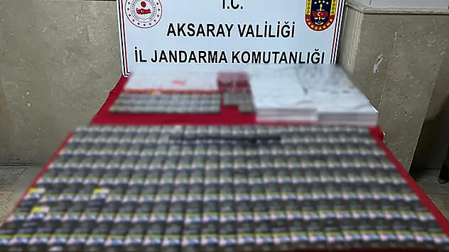 Aksaray'da jandarmadan kaçak sigara sevkiyatına darbe
