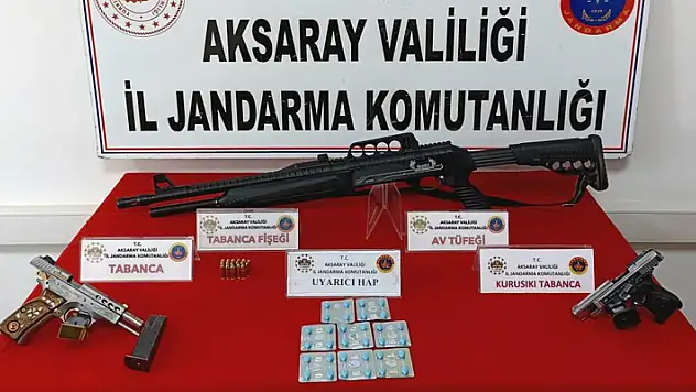 Aksaray'da jandarmadan uyuşturucu ve kaçak silah operasyonu
