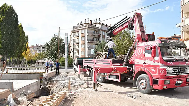 Aksaray'da köprü inşaatları