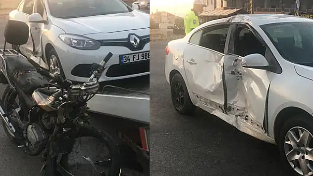Aksaray'da motosiklet otomobile çarptı: 1 ölü, 1 yaralı