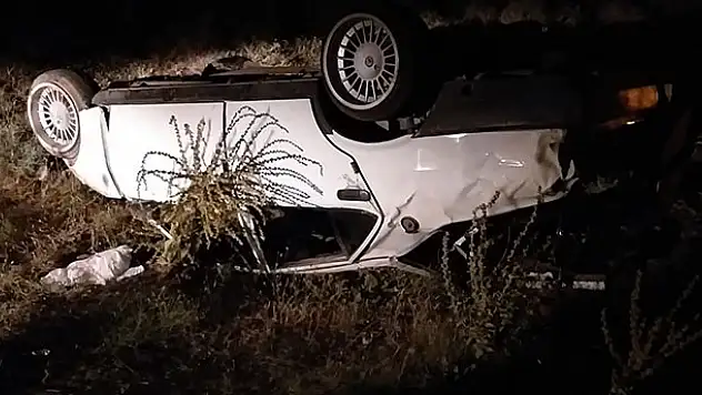 Aksaray'da otomobil şarampole devrildi: 1 ölü, 2 yaralı