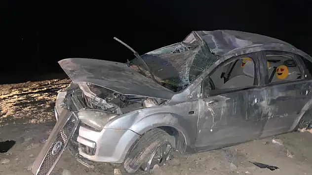 Aksaray'da şarampole devrilen otomobilin sürücüsü öldü
