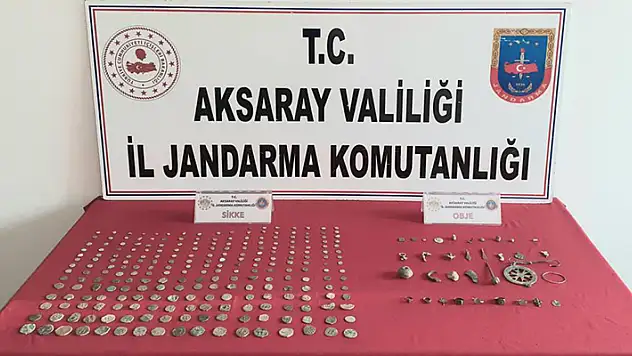 Aksaray'da tarihi eser niteliğinde 279 obje ele geçirildi
