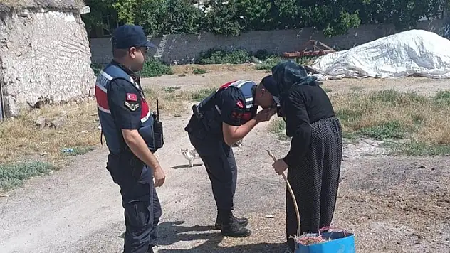 Aksaray Jandarma yaşlıların bayramını kutlayarak ihtiyaçlarını giderdi
