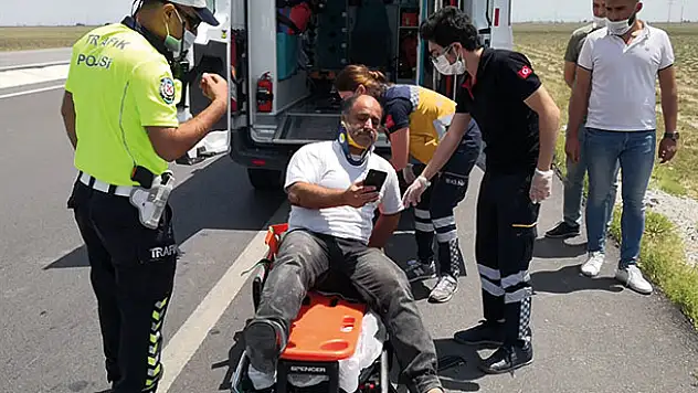 Aksaray-Konya kara yolunda kaza! Yaralı sürücü 'Bende bir şey yok, hastaneye götürmeyin' dedi