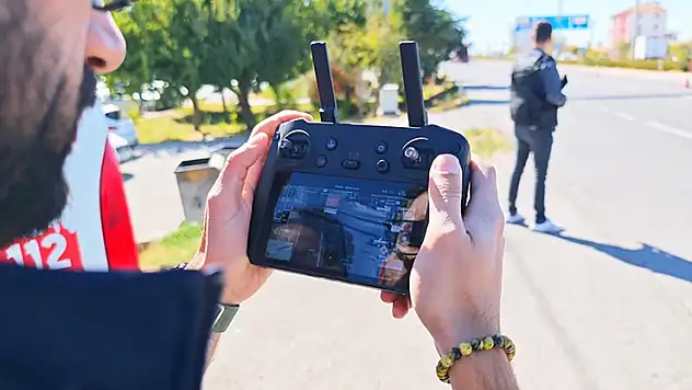Aksaray'da dron destekli kırmızı ışık denetimi