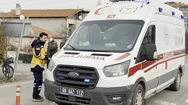 Aksaray'da kamyonet bisiklete çarptı: 1 yaralı